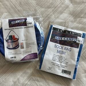 Got Camp? Blue Mesh Sock Bag & Bathroom Personal Organizer for Sleep away Camp
